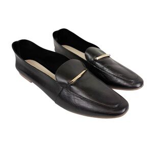 Woolworths Black Leather Horsebit Loafers Size 8